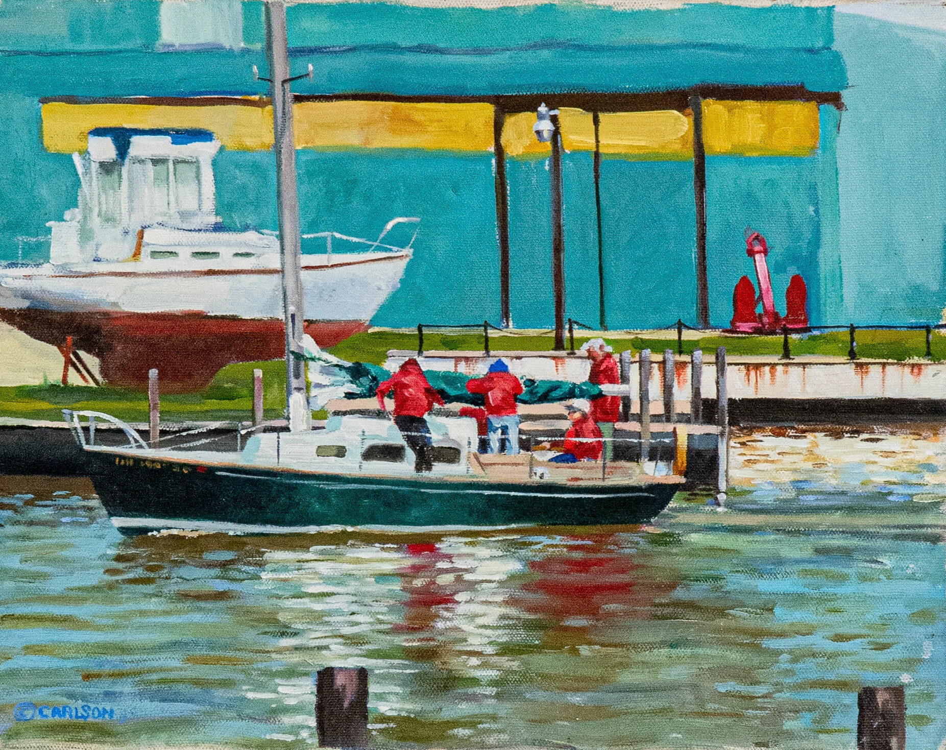 John W. Carlson_Early May_oil on canvas_14”L x .75”W x 11”H_1995 (3 of 3).jpg