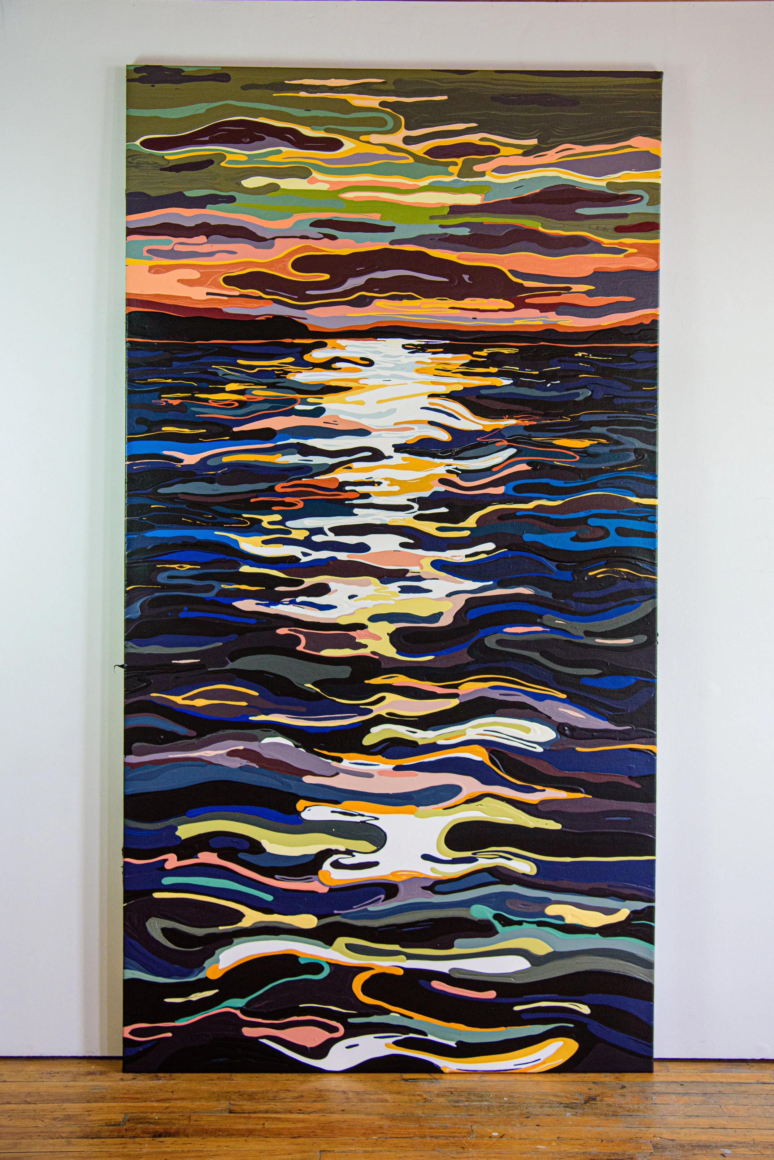 Hilary Gent_Erie Rhythms_latex on canvas_48%22L x 1%22W x 90%22H_2021 (1 of 6).jpg