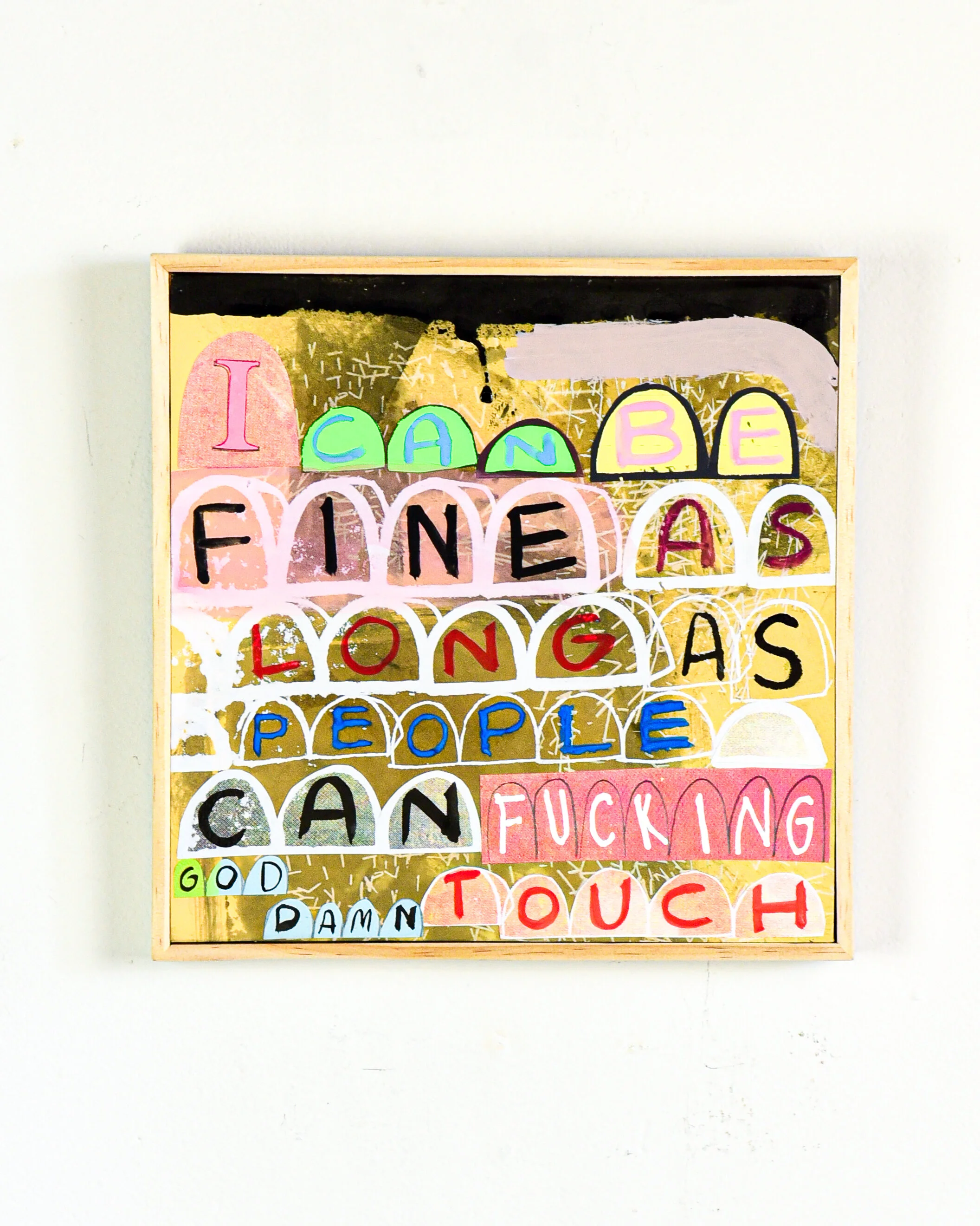Liz Maugans_As Long As We Can Touch_Acrylic, screenprint + collage on panel_10.5”L x 1.5”W x 10.5”H_2021 (2 of 4).jpg