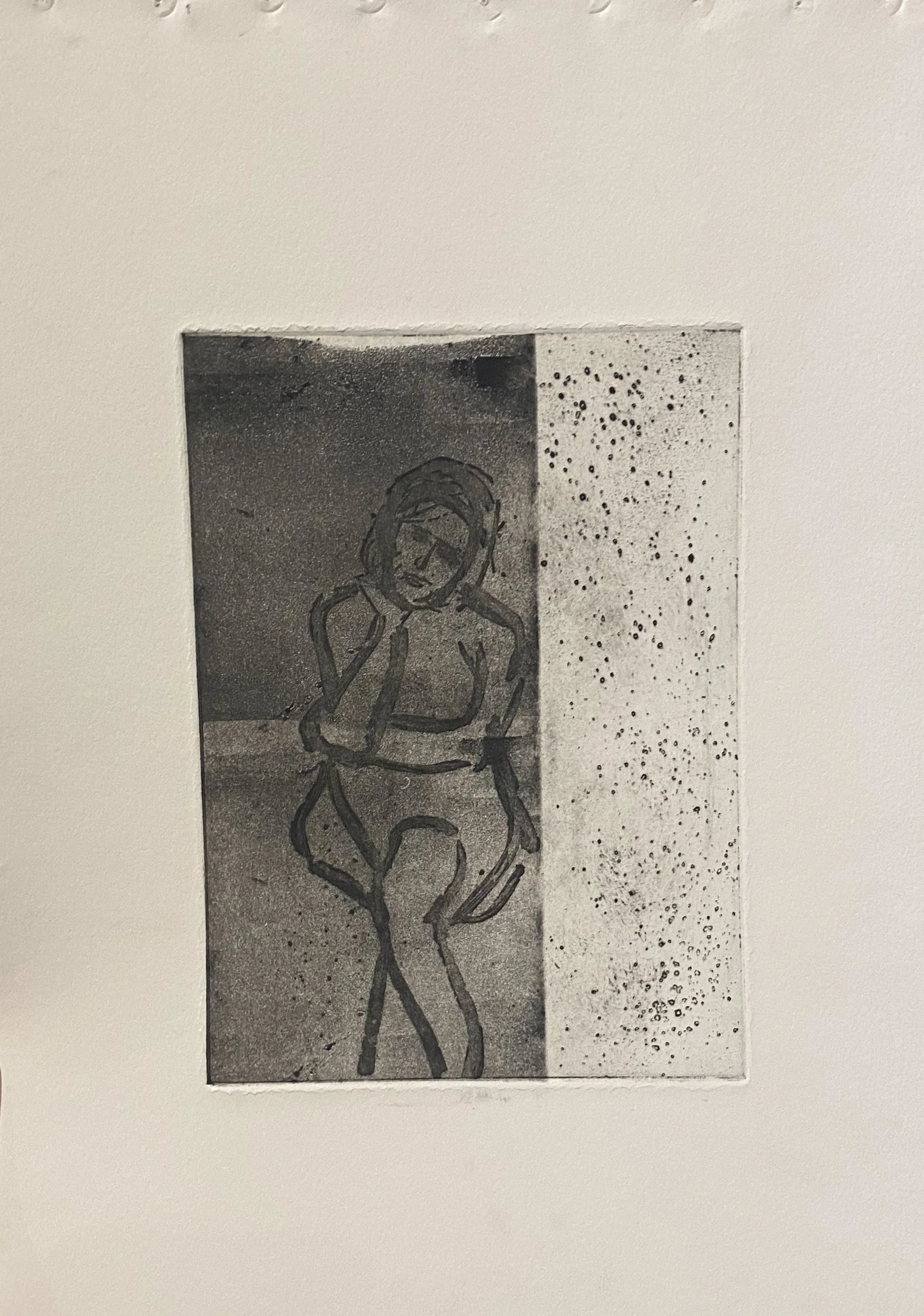 John W. Carlson - Drawing #114 (Figure Sitting)