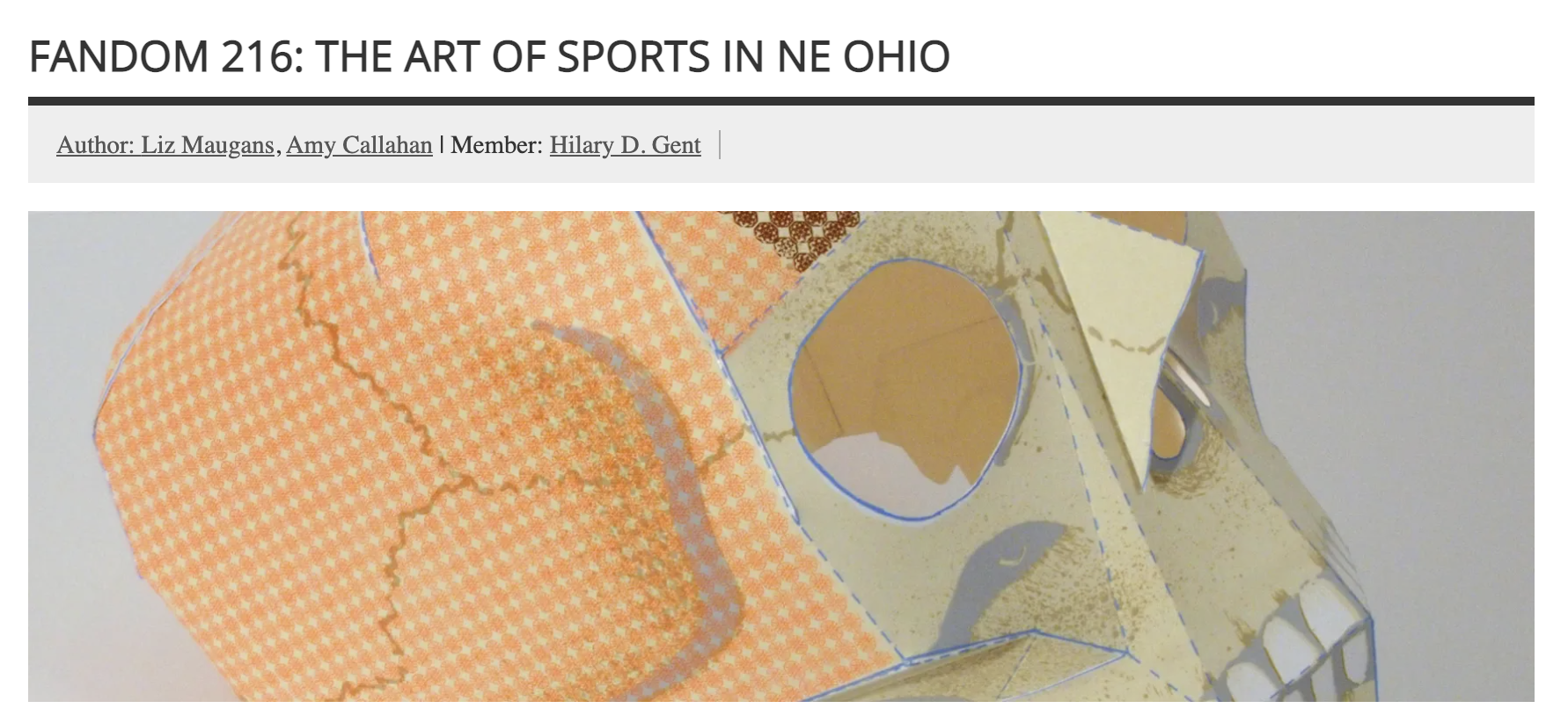 CAN Journal |  Fandom 216: The Art of Sports in NE Ohio