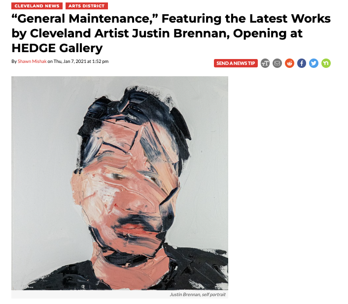 Cleveland Scene | “General Maintenance,” Featuring the Latest Works by Cleveland Artist Justin Brennan, Opening at HEDGE Gallery