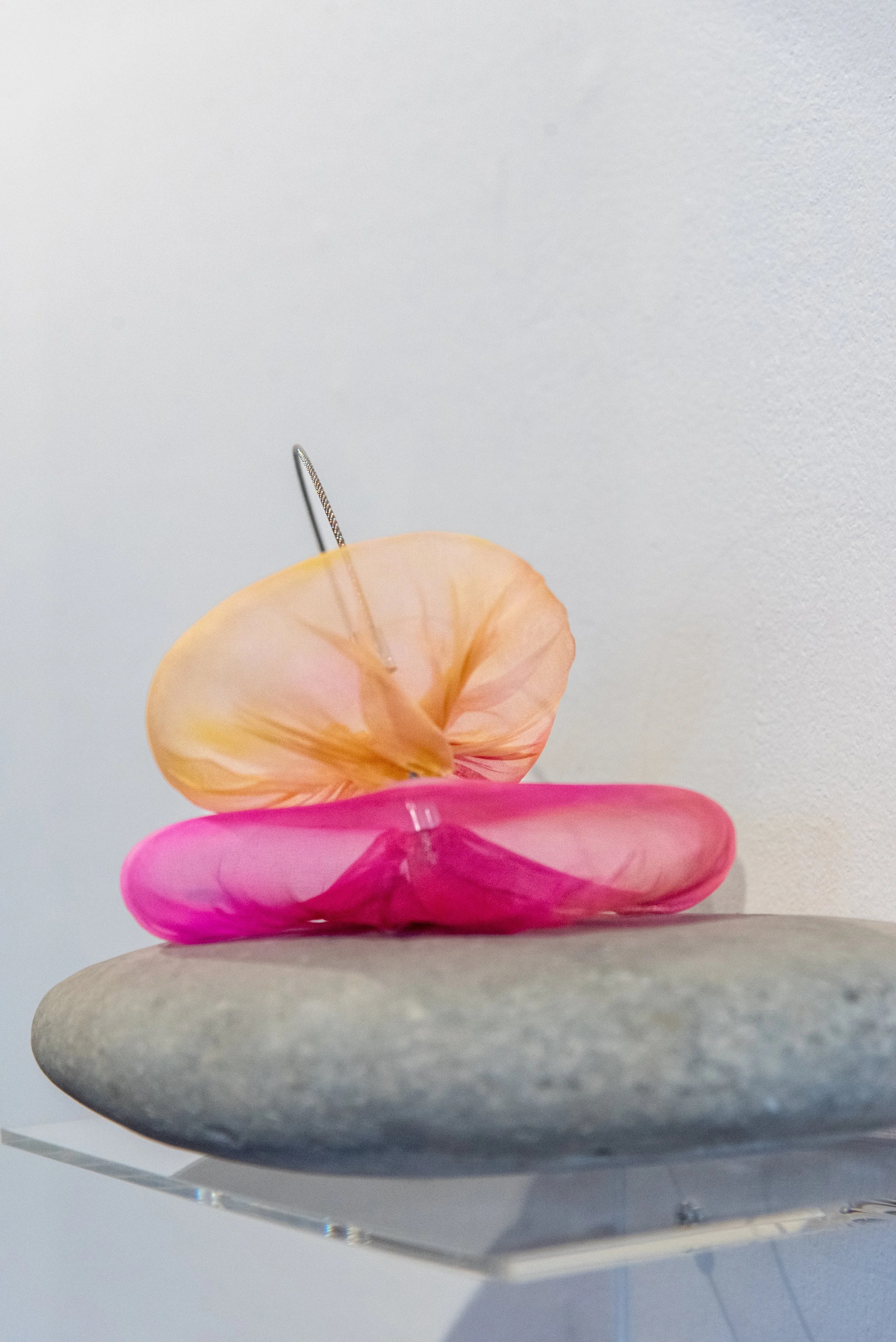 Rebecca Cross_Breath No. 3_dyed silk, steel cable, rock_2024_5.jpg