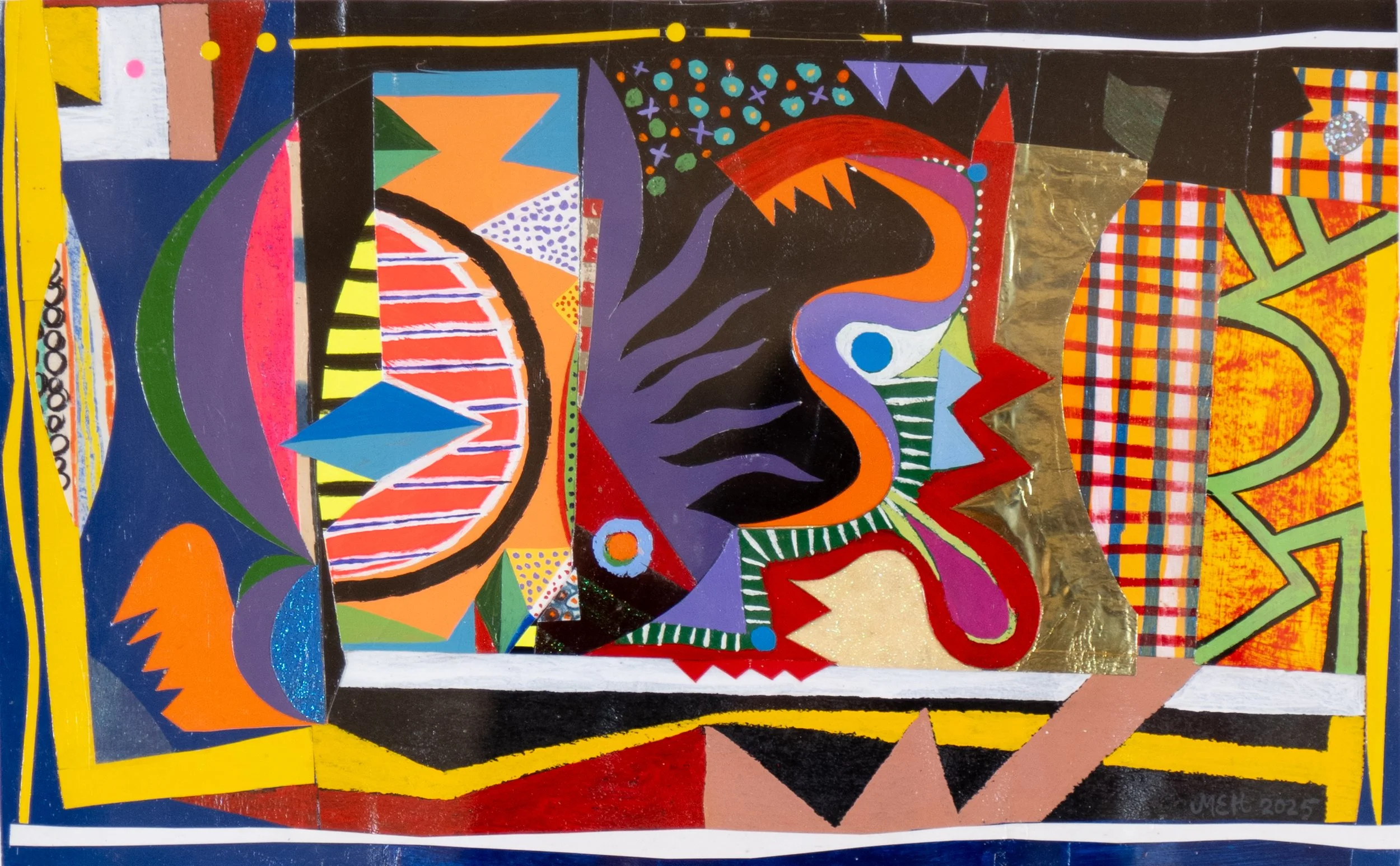 MarkHoward_Composition 65_acrylic, enamel + found paper_17.25"L x 24"W_2025_1.jpg