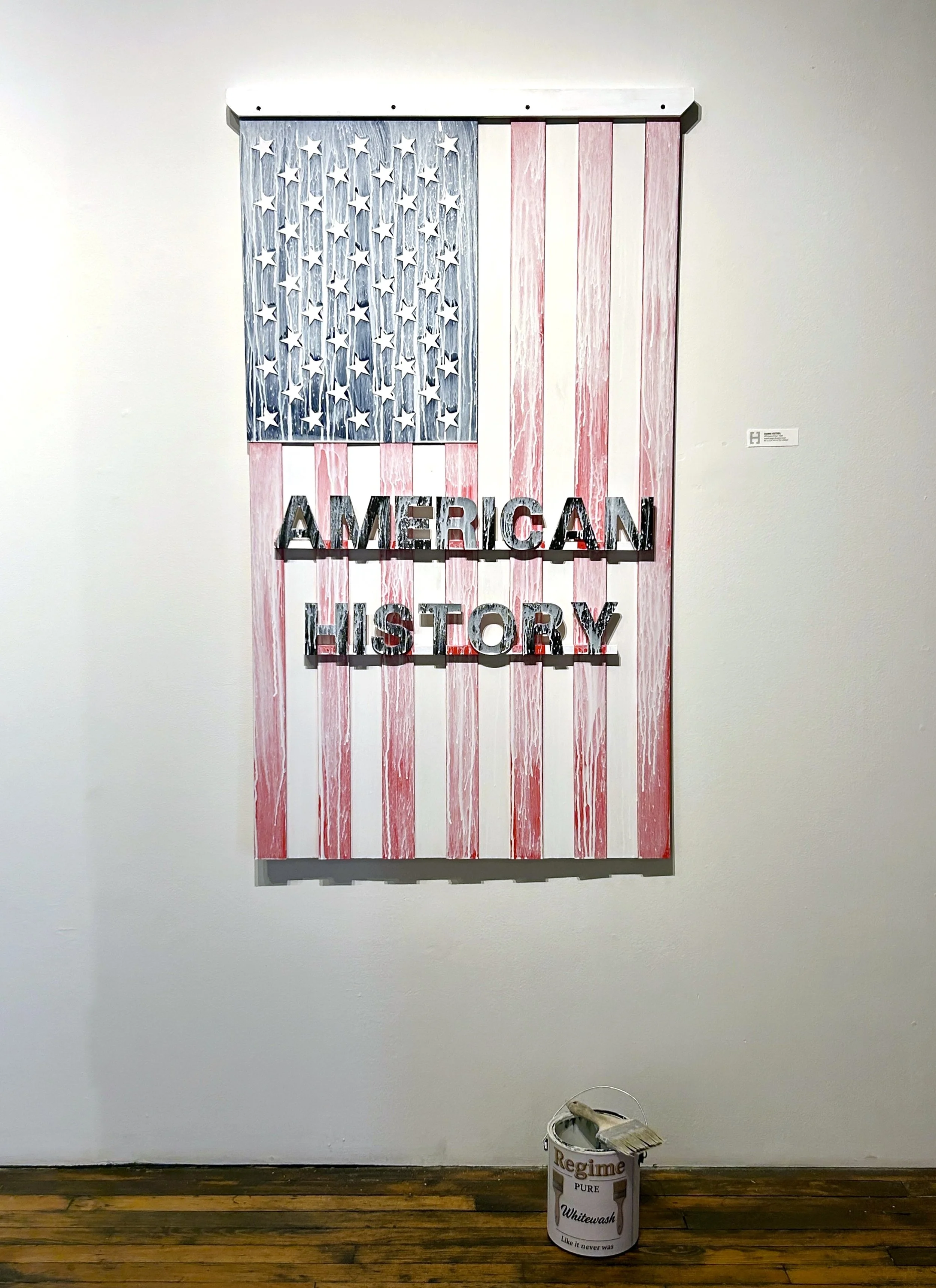 Kenn Hetzel_Whitewashing_wood, paint, whitewash_81Lx32Wx11D_2025.JPG