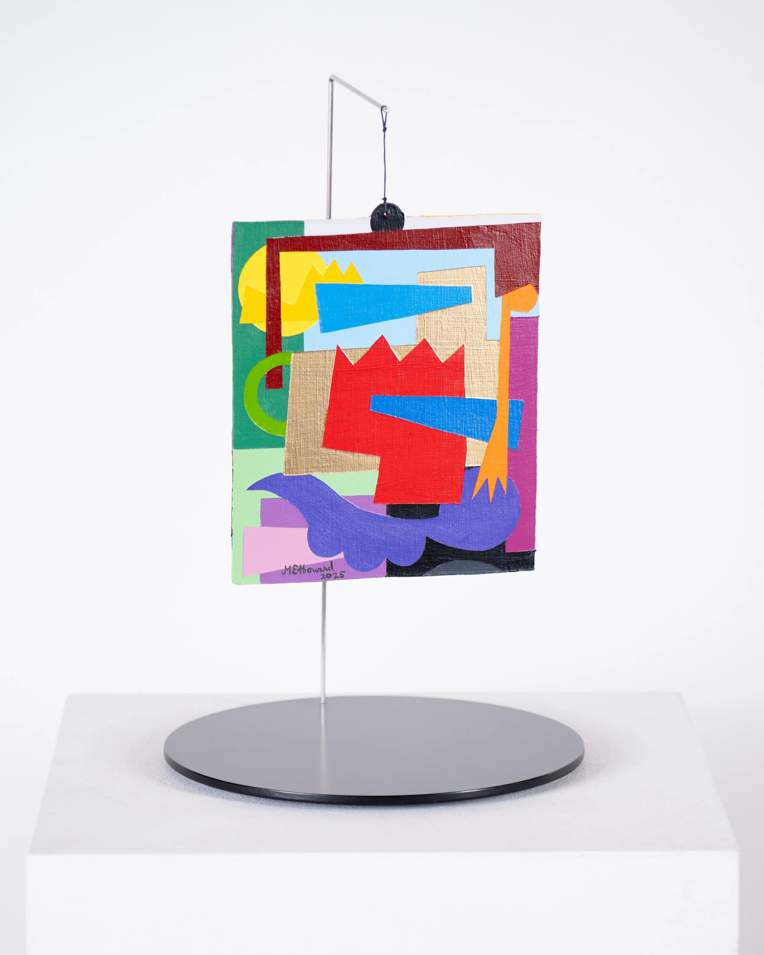 MarkHoward_Two-Sided Composition 5_acrylic + enamel on canvas panel, stainless steel stand_16.5"H x 10.25"W x 10.25"D_2025_B_2.jpg