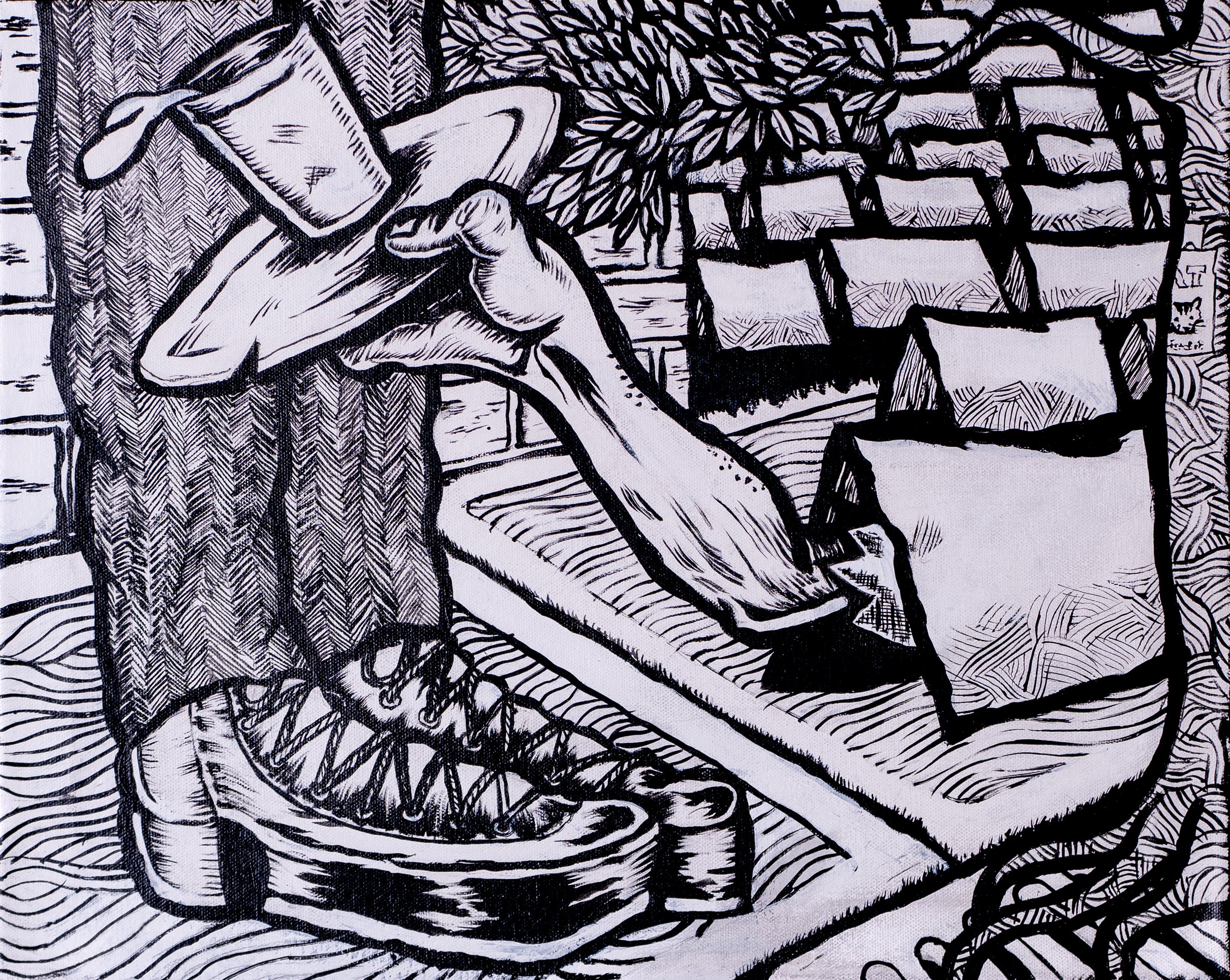Clay Parker_Unhoused Essential Worker_ink and acrylic on canvas_16%22x20%22_2025_1.jpg
