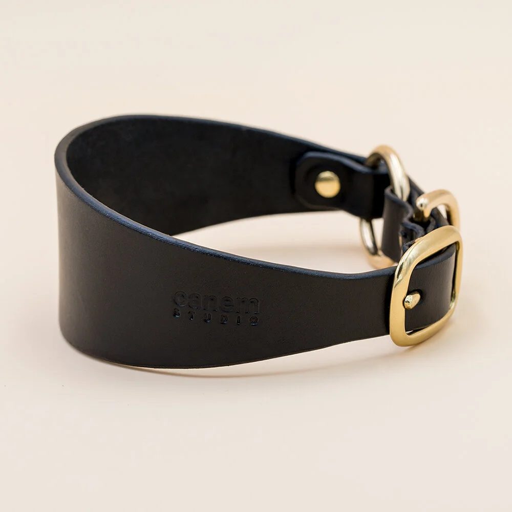 leather sighthound collars