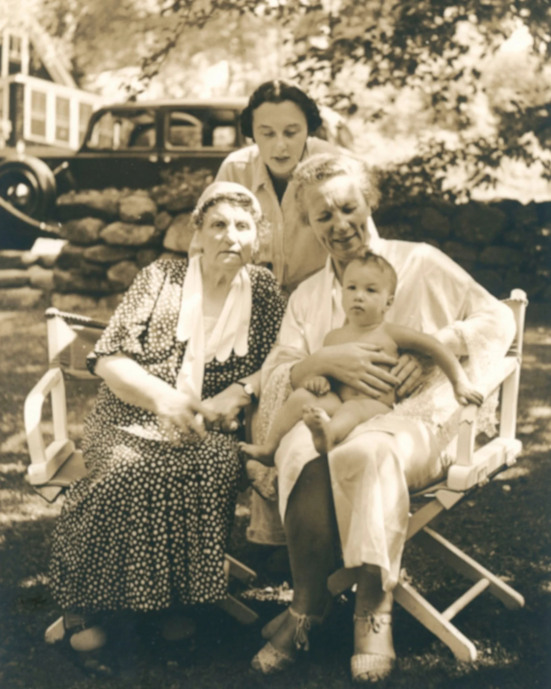 Four generations of first duaghers, 1936 Katherine Luboshutz, Lea Luboshutz, Irene Goldovsky Wolf, Alexandra Wolf. Courtesy of the Luboshutz-Goldovssky-Wolf family archive.
