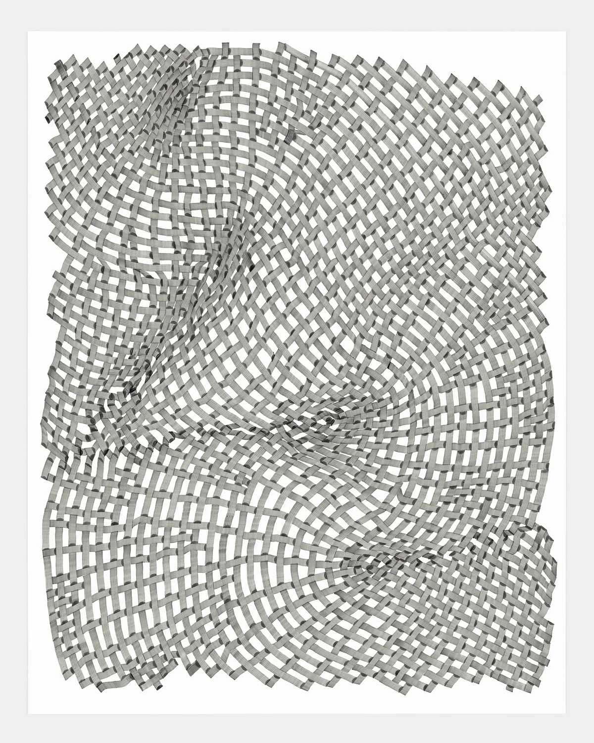 Woven Lines 5 , 2019 acrylic on yupo medium 14 x 11 in (35.56 x 27.9 cm)
