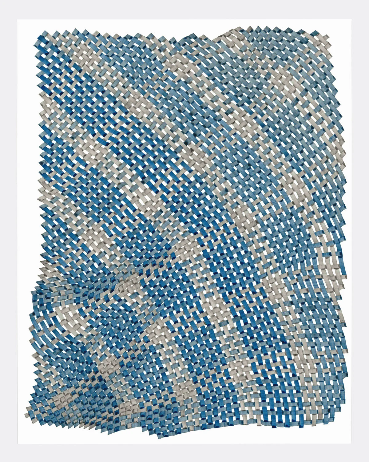 Woven Lines 7 , 2019 acrylic on yupo medium 14 x 11 in (35.56 x 27.9 cm)