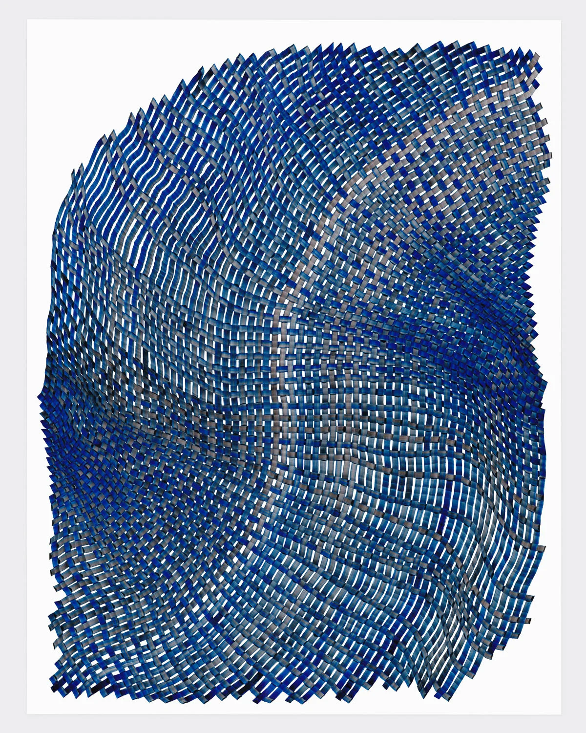 Woven Lines 16 , 2019 acrylic on yupo heavy 26 x 20 in (66 x 50.8 cm)