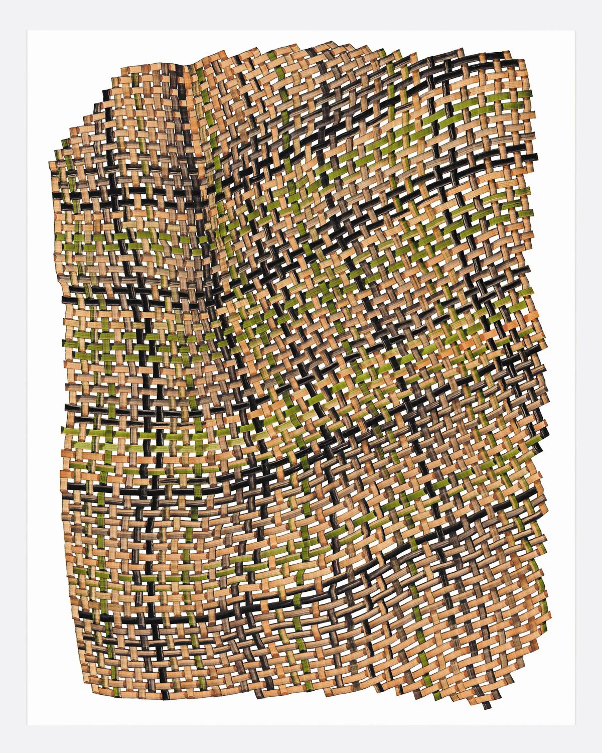 Woven Lines 19 , 2019 acrylic on yupo heavy 14 x 11 in (35.56 x 27.9 cm)