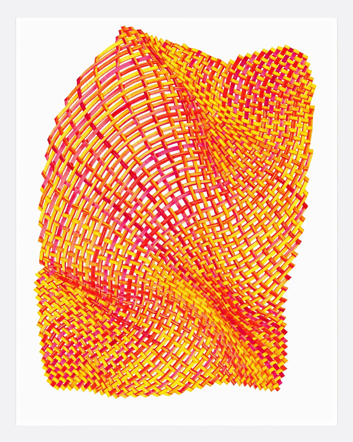 Woven Lines 24 , 2019 acrylic on yupo heavy 14 x 11 in (35.56 x 27.9 cm)
