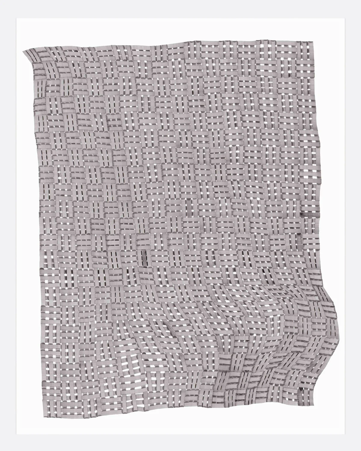 Woven Lines 34 , 2019 acrylic on yupo heavy 14 x 11 in (35.56 x 27.9 cm)
