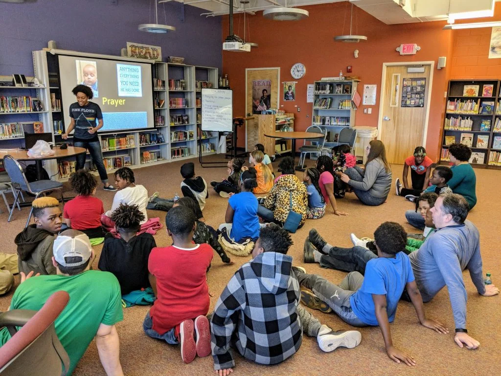 Renegade Bible Study at Harambee Christian School, 4th &5th graders