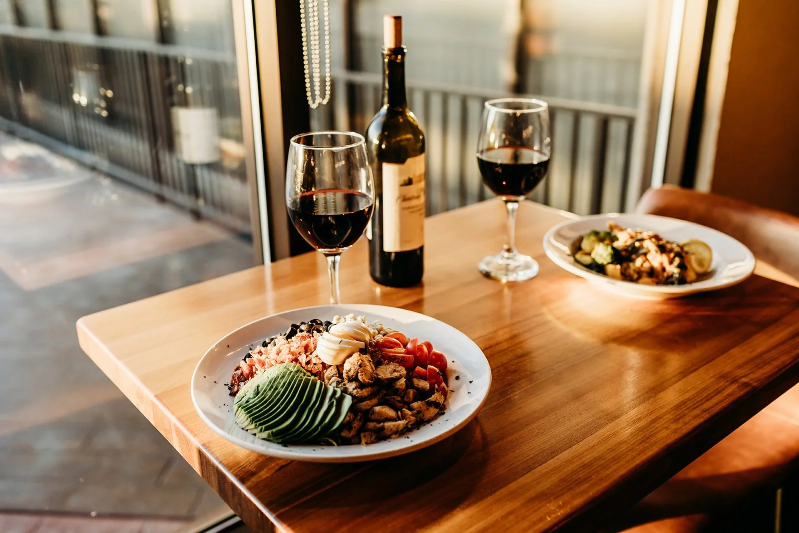 Food and Patio at Meriwether's Bistro