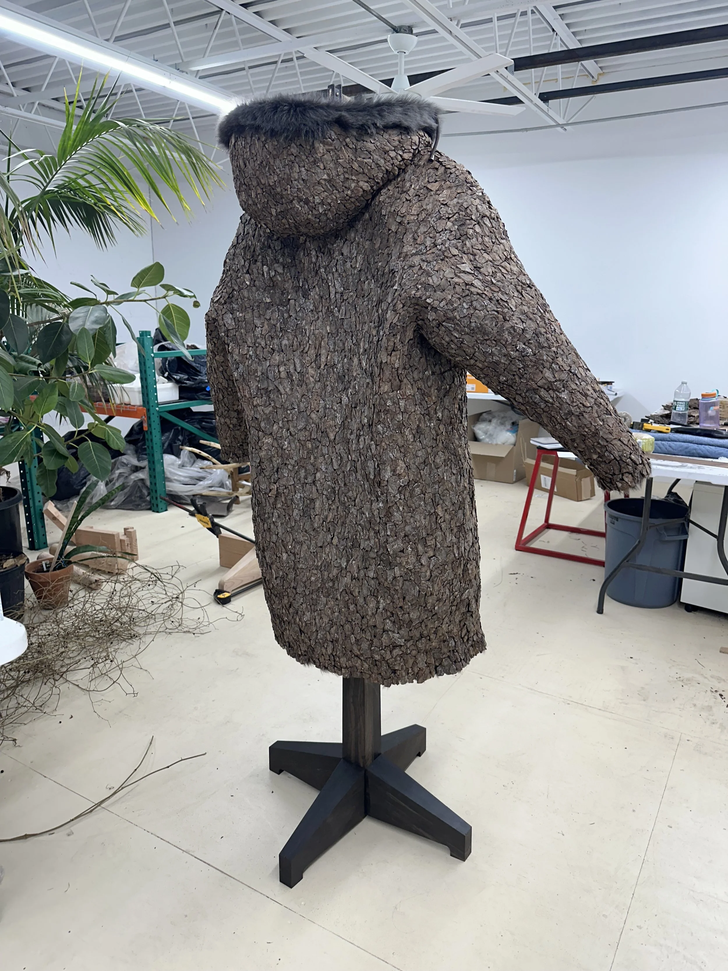 Pine Bark Shearling Coat