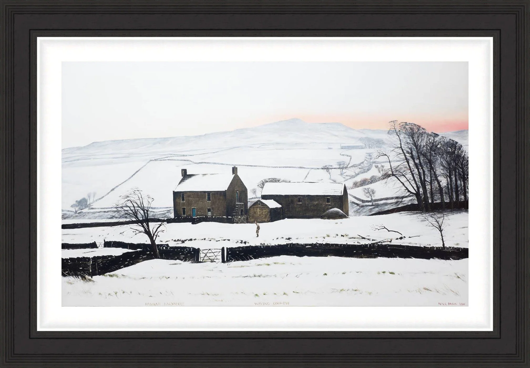 'Hannah Hauxwell Waving Goodbye' (Embellished) by Peter Brook (RBA