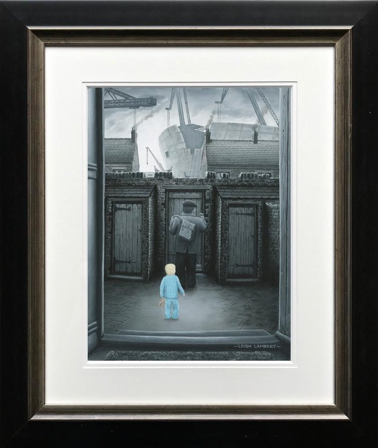 'Can I Come And Help?' &mdash; Leigh Lambert

We love this limited edition print by Leigh Lambert, depicting a young son asking to help his Dad who is heading out to work.