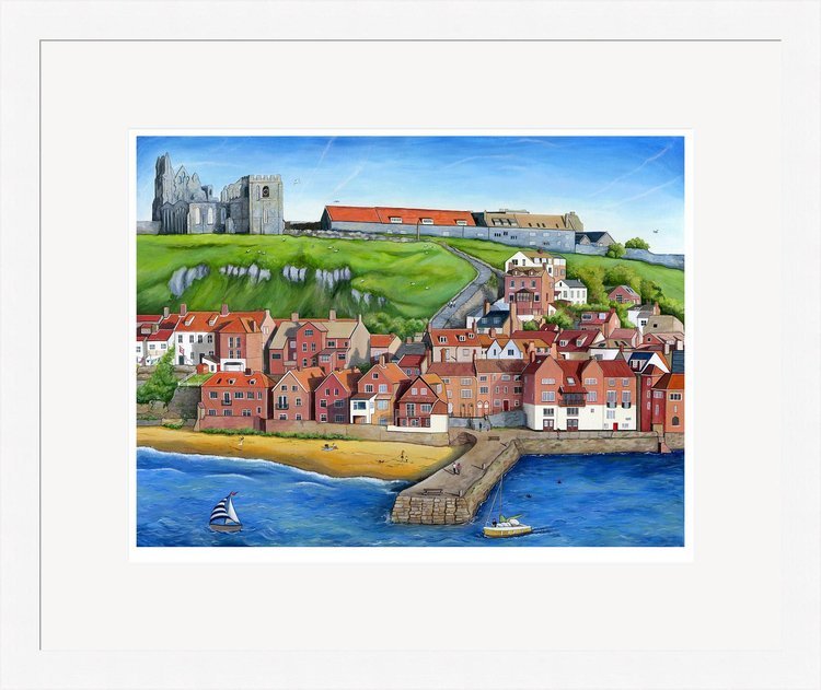 🌊 'Whitby, A Seagulls Eye View' &mdash; by Eve Melia
(𝘚𝘪𝘨𝘯𝘦𝘥, 𝘖𝘱𝘦𝘯 𝘌𝘥𝘪𝘵𝘪𝘰𝘯)

 View more of Eve Melia's work at www.acgallery.co.uk