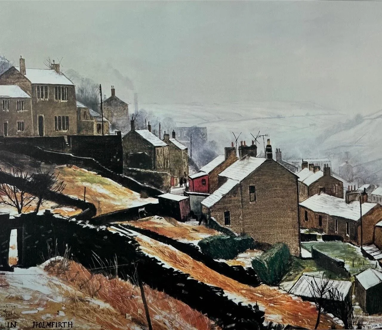 &lsquo;Sprinkling of snow in Holmfirth&rsquo; by Peter Brook RBA