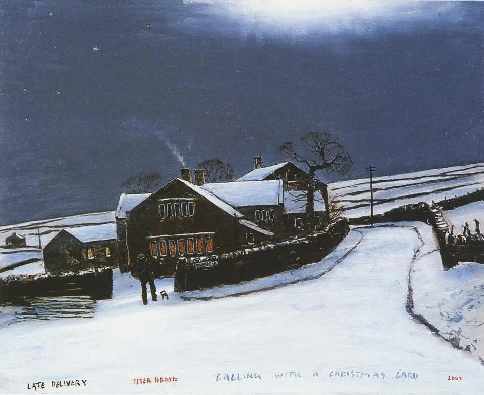 &lsquo;Late delivery, calling with a Christmas card&rsquo; by Peter Brook RBA 🎄