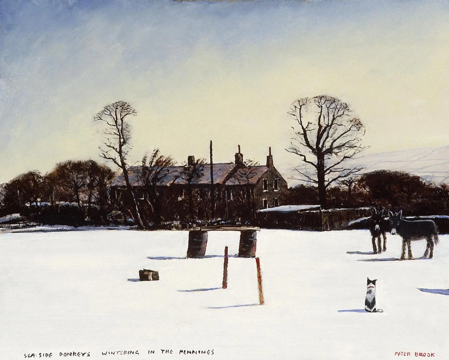 &lsquo;Seaside donkeys wintering in the Pennines&rsquo; by Peter Brook RBA