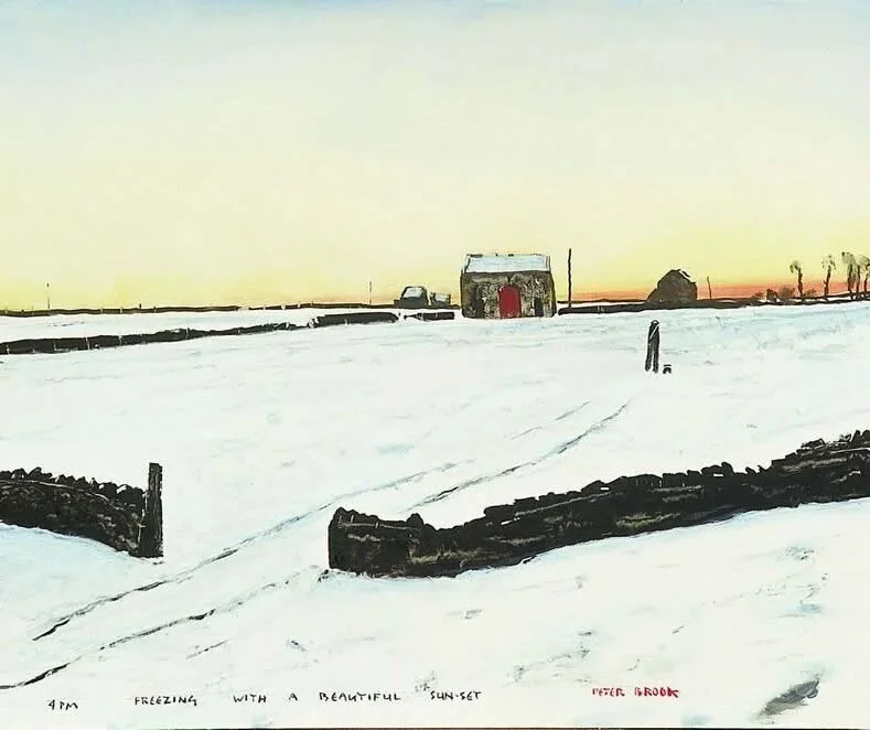 &lsquo;4pm, freezing with a beautiful sunset&rsquo; by Peter Brook RBA