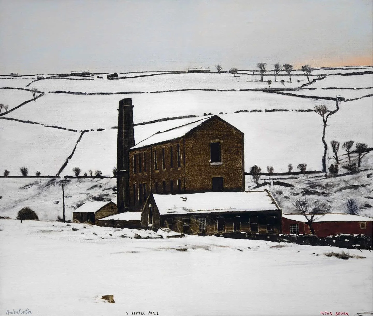 &lsquo;Holmfirth - A little mill&rsquo; by Peter Brook RBA