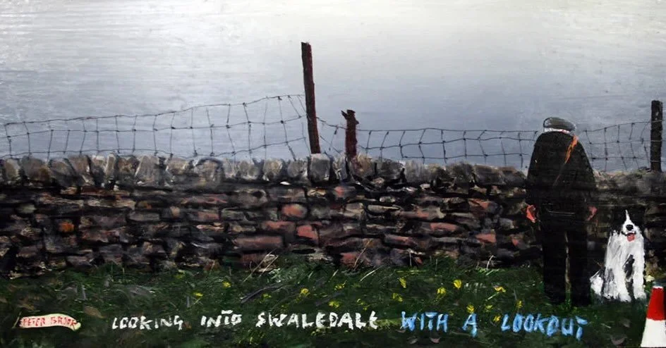 &lsquo;Looking into Swaledale with a lookout&rsquo; by Peter Brook RBA