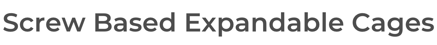 Screw Based Expandable Cages