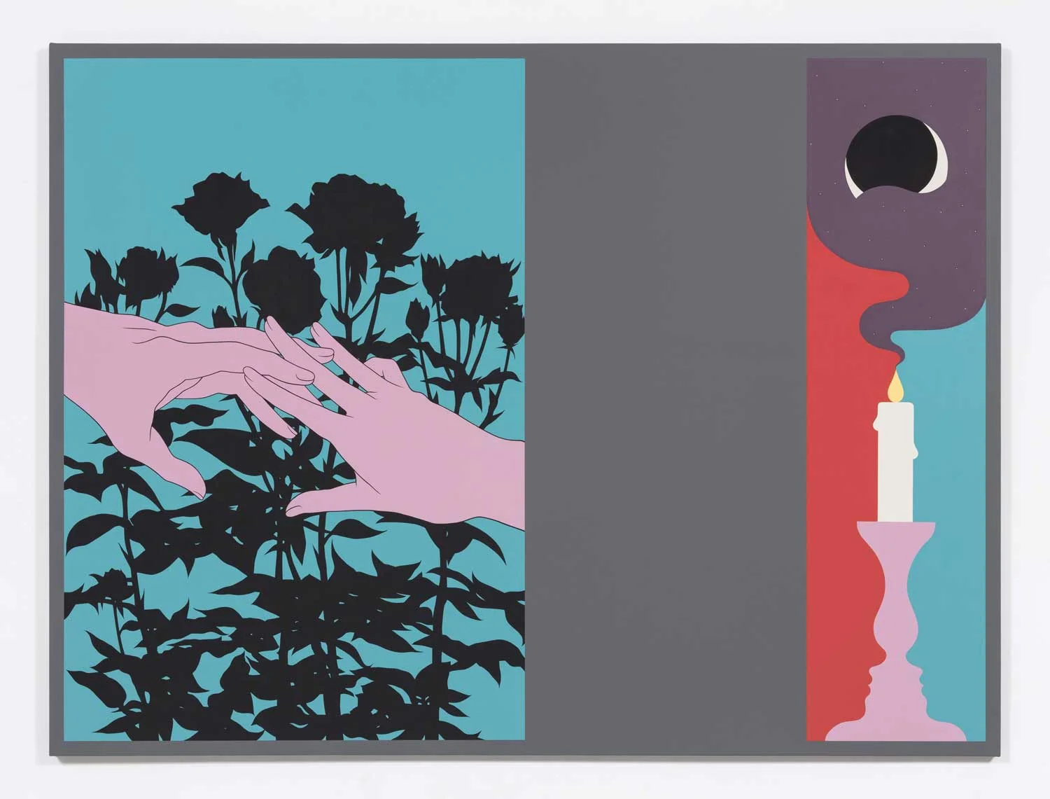 Greg Ito , Table for Two , 2018, Acrylique sur toile, 72" x 96"