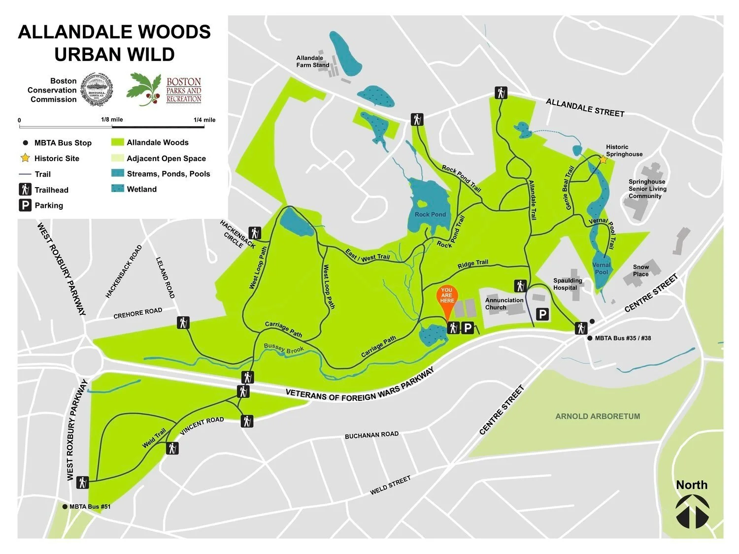 Millennium Park Boston Trail Map Green Spaces And Parks — West Roxbury Main Streets