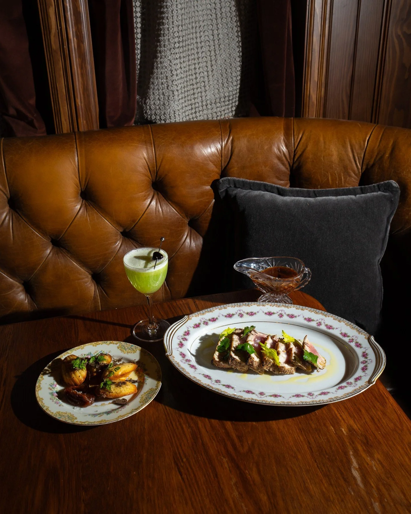 This Valentine&rsquo;s Day at Alpen Rose 🌹🍷 Foie Gras Madeleine &mdash; served with silky apple butter or a perfectly grilled Tuna Steak finished with rich tuna bordelaise&hellip; or both. Pair with our No. 71 cocktail: vodka, honeydew, liqueur &am
