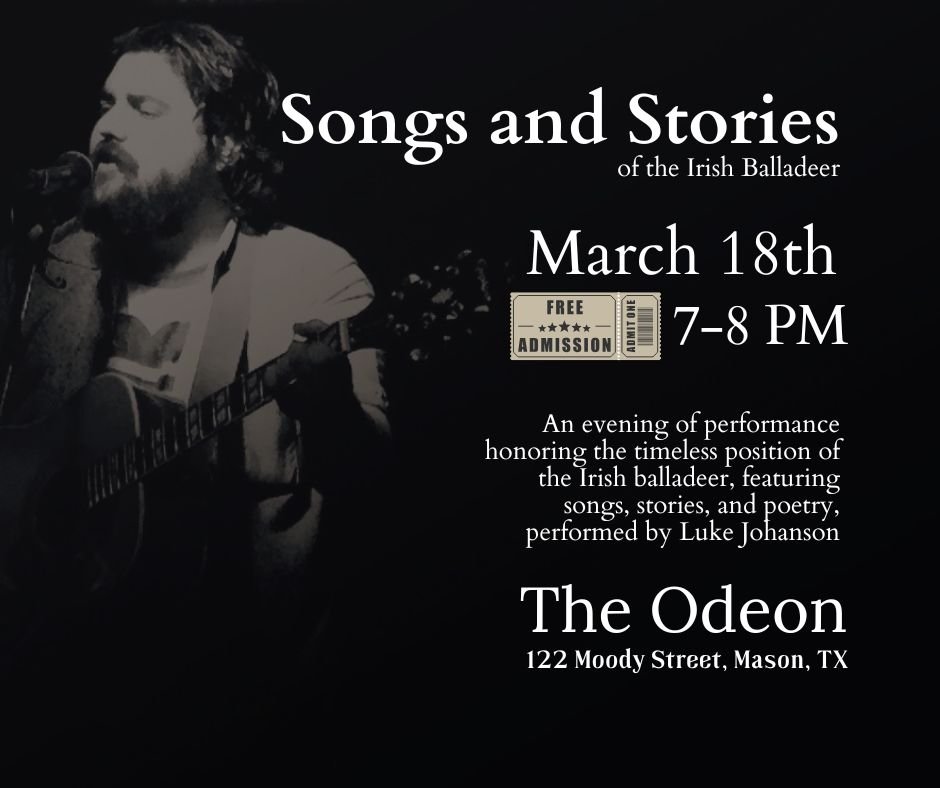 FREE CONCERT - Songs and Stories of the Irish Balladeer