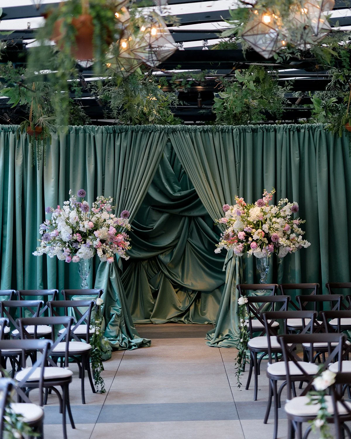 When your ceremony entrance looks just as dreamy as where you say your vows...💕

There are only two places to look during your ceremony: the processional (back of the aisle) and the ceremony.  All of your guests have their full attention directed in