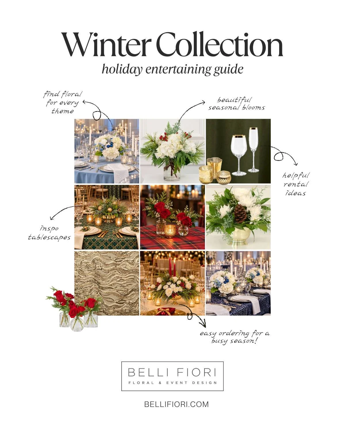 ☃🎁🌲 Introducing the Belli Fiori Winter Floral Collection, designed to bring seasonal beauty and a memorable finishing touch to your St. Louis holiday celebrations.

Whether you&rsquo;re planning a corporate holiday party, hosting a family gathering