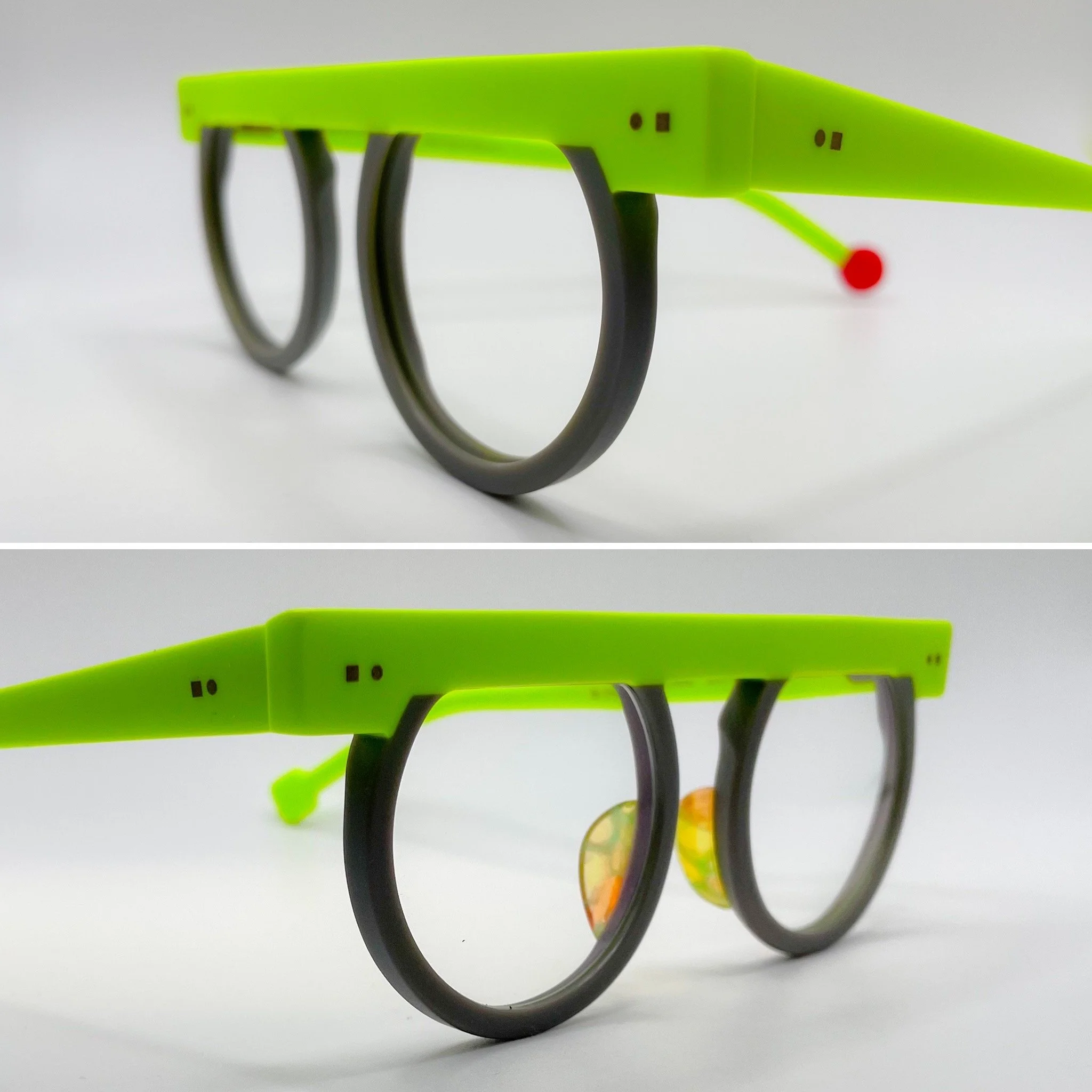 large acetate build up, L.E. yellow/green mottled - Sabine Be