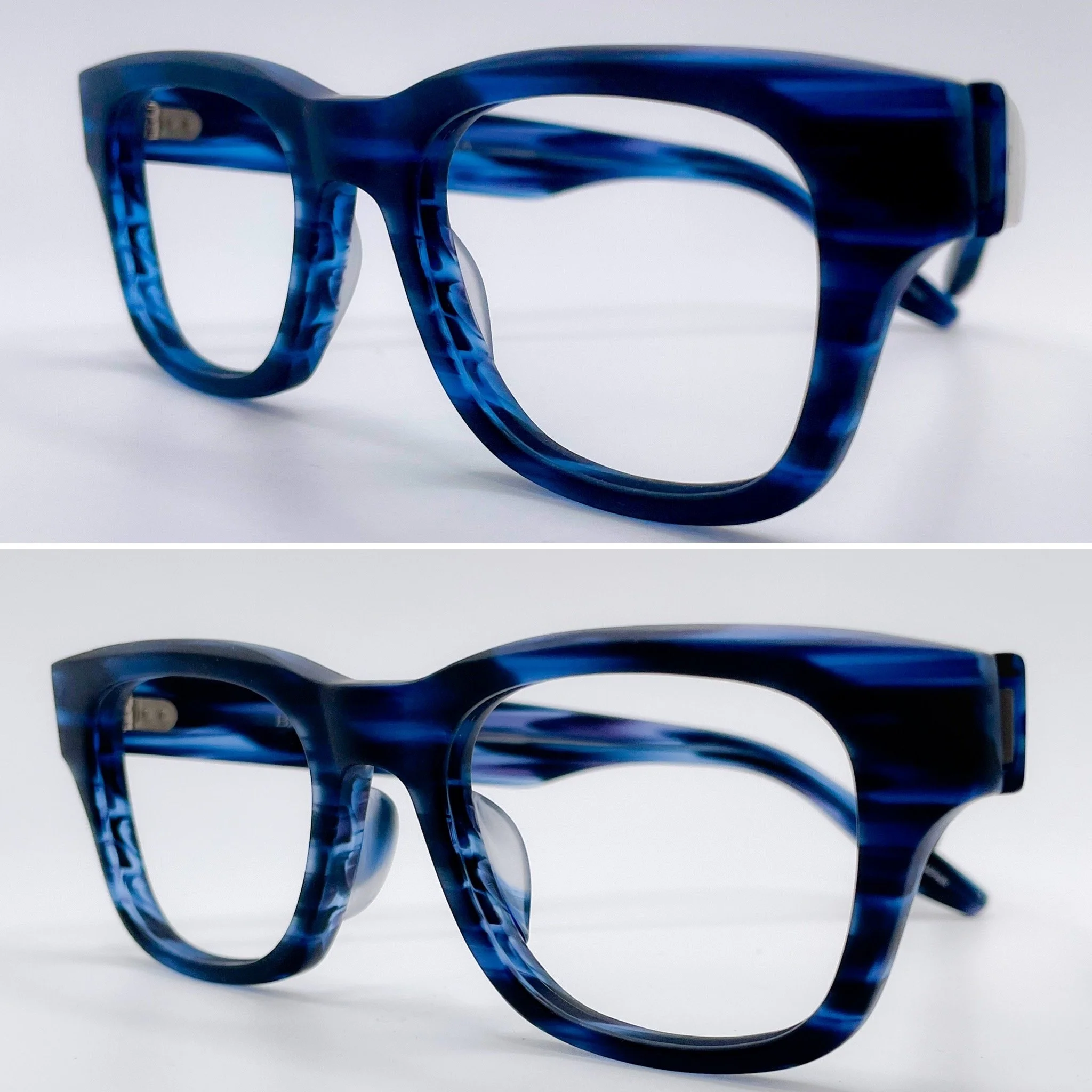 large acetate build up,  L.E. matte translucent blue marble - Barton Perreira