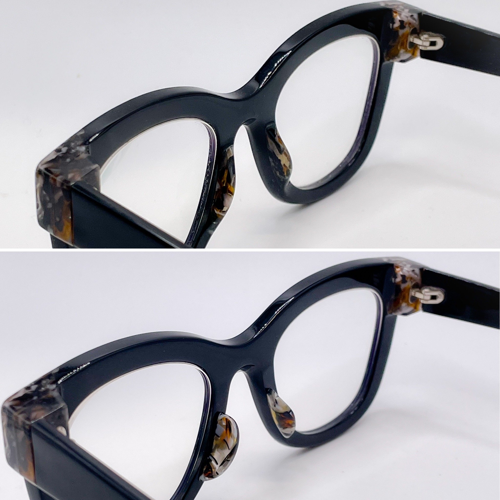 large acetate build up, L.E. brown/gold marble - Thierry Lasry