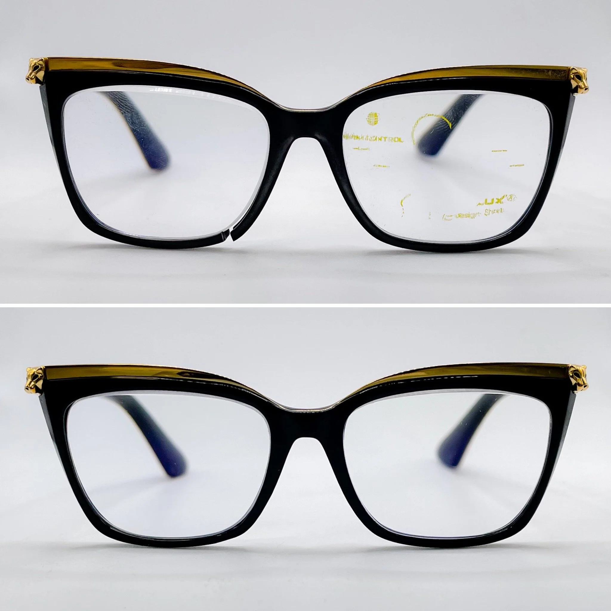 acetate rim crack repair - Cartier