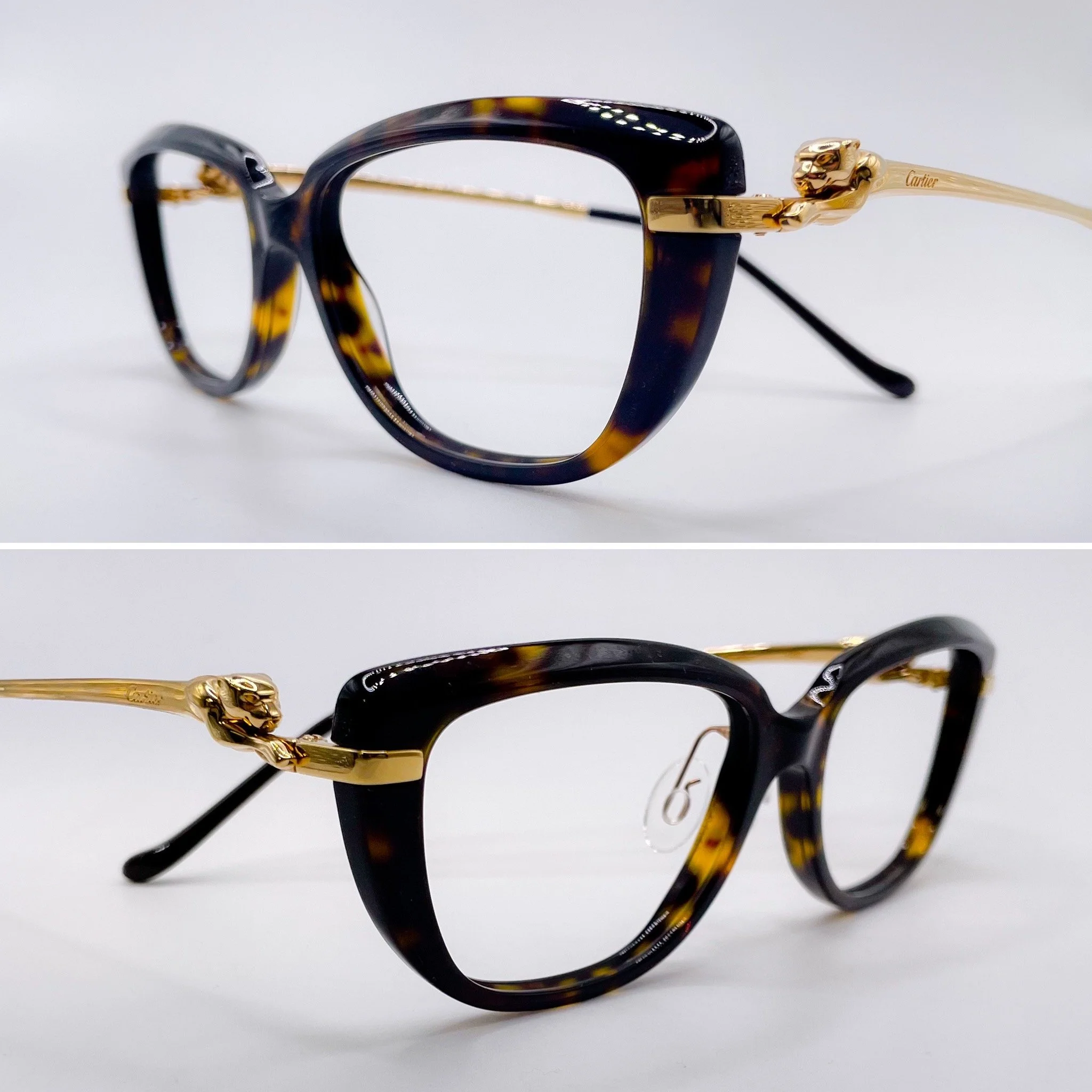 titanium implanted pad arms, gold - Cartier