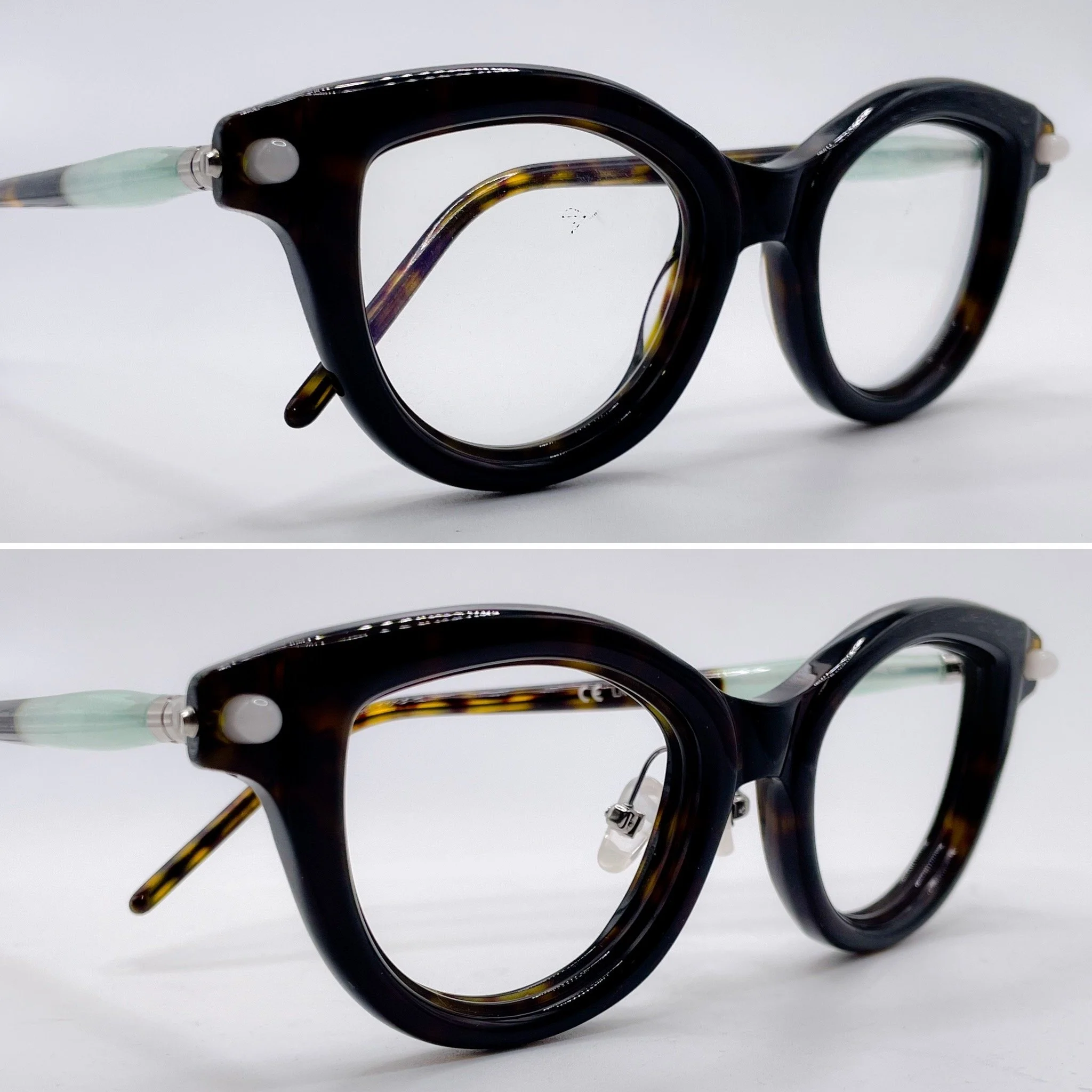 titanium implanted pad arms with Japanese acetate nose pads - Kuboraum