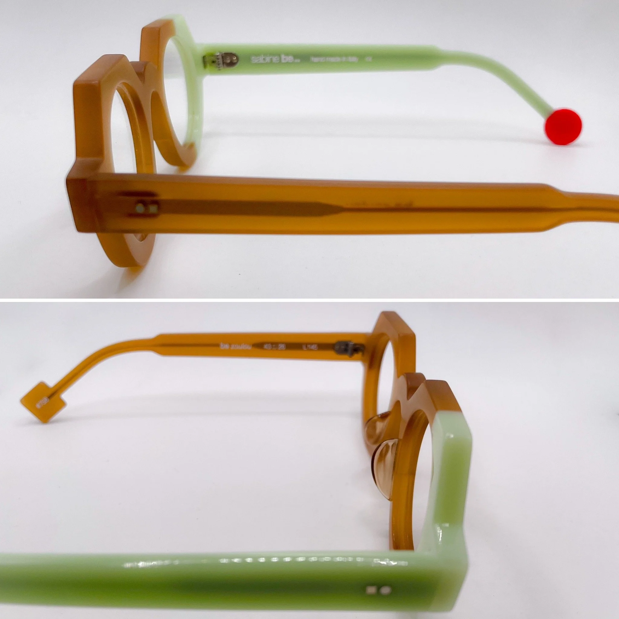 large acetate build, L.E. translucent light brown - Sabine Be