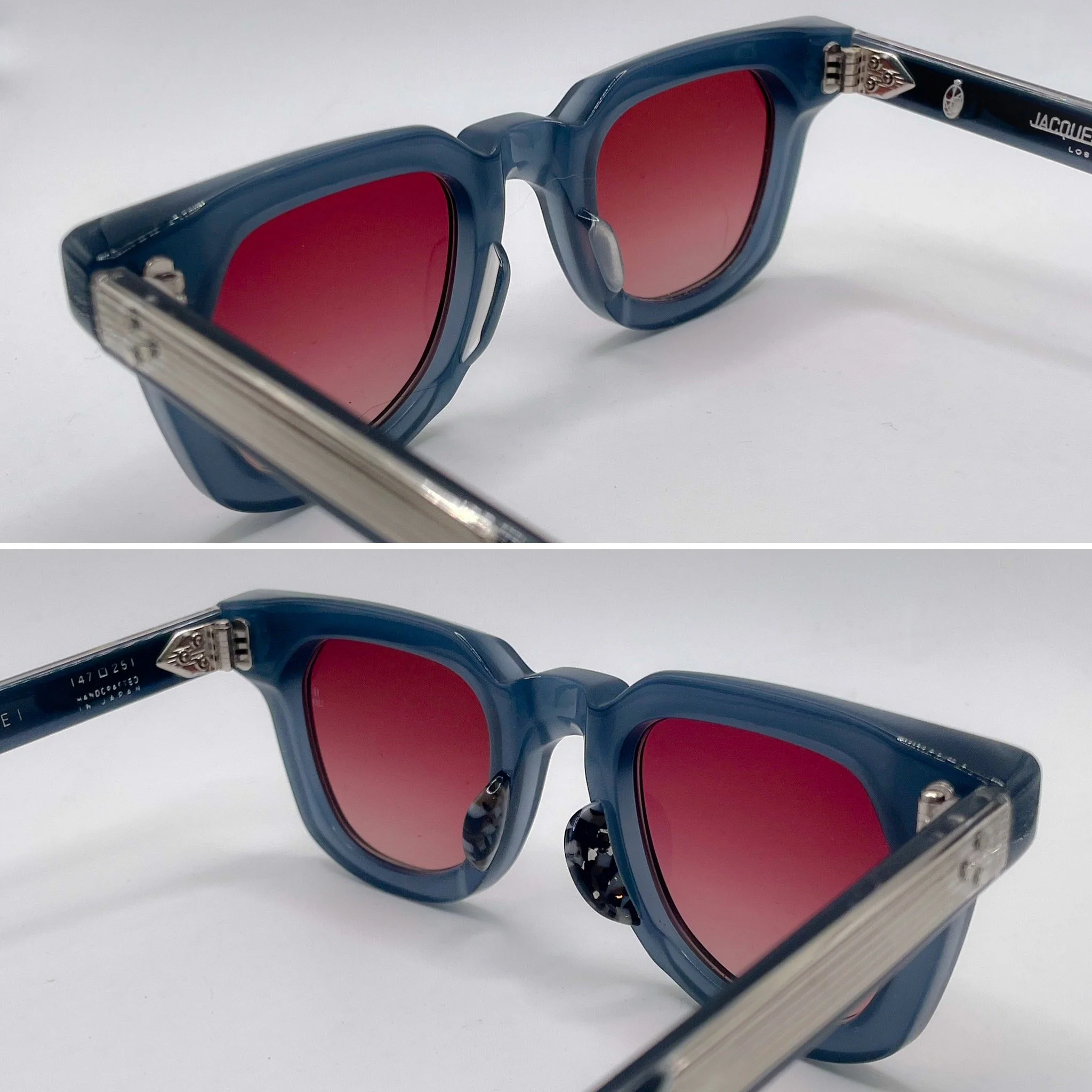 large acetate build, L.E. steel blue checker - Jacques Marie Mage