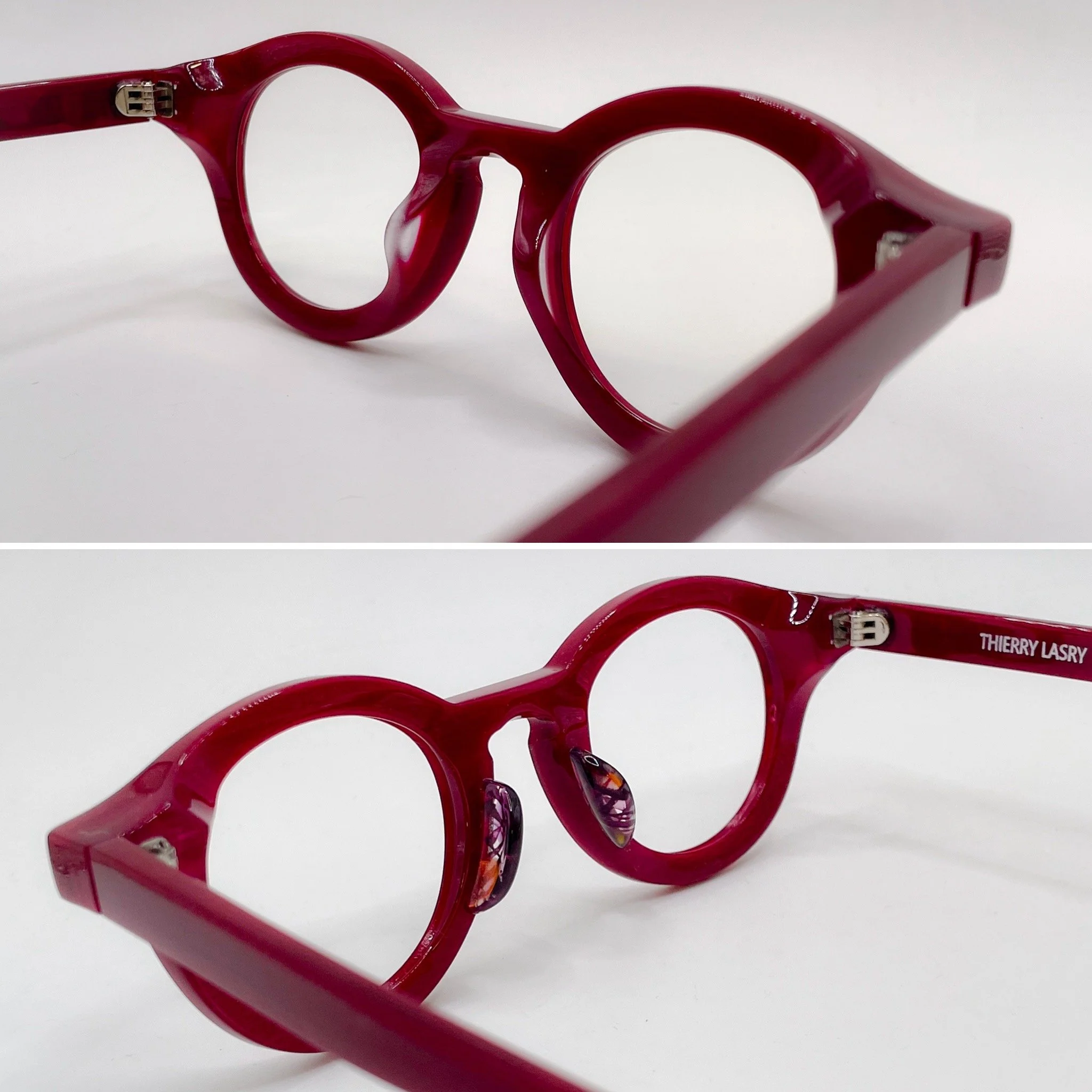 large acetate build, L.E. purple crosshatch - Thierry Lasry