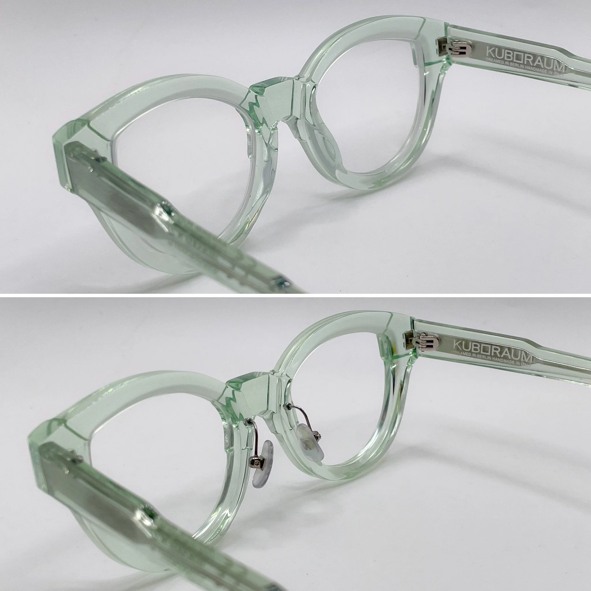 titanium implanted pad arms with Japanese acetate nose pads - Kuboraum