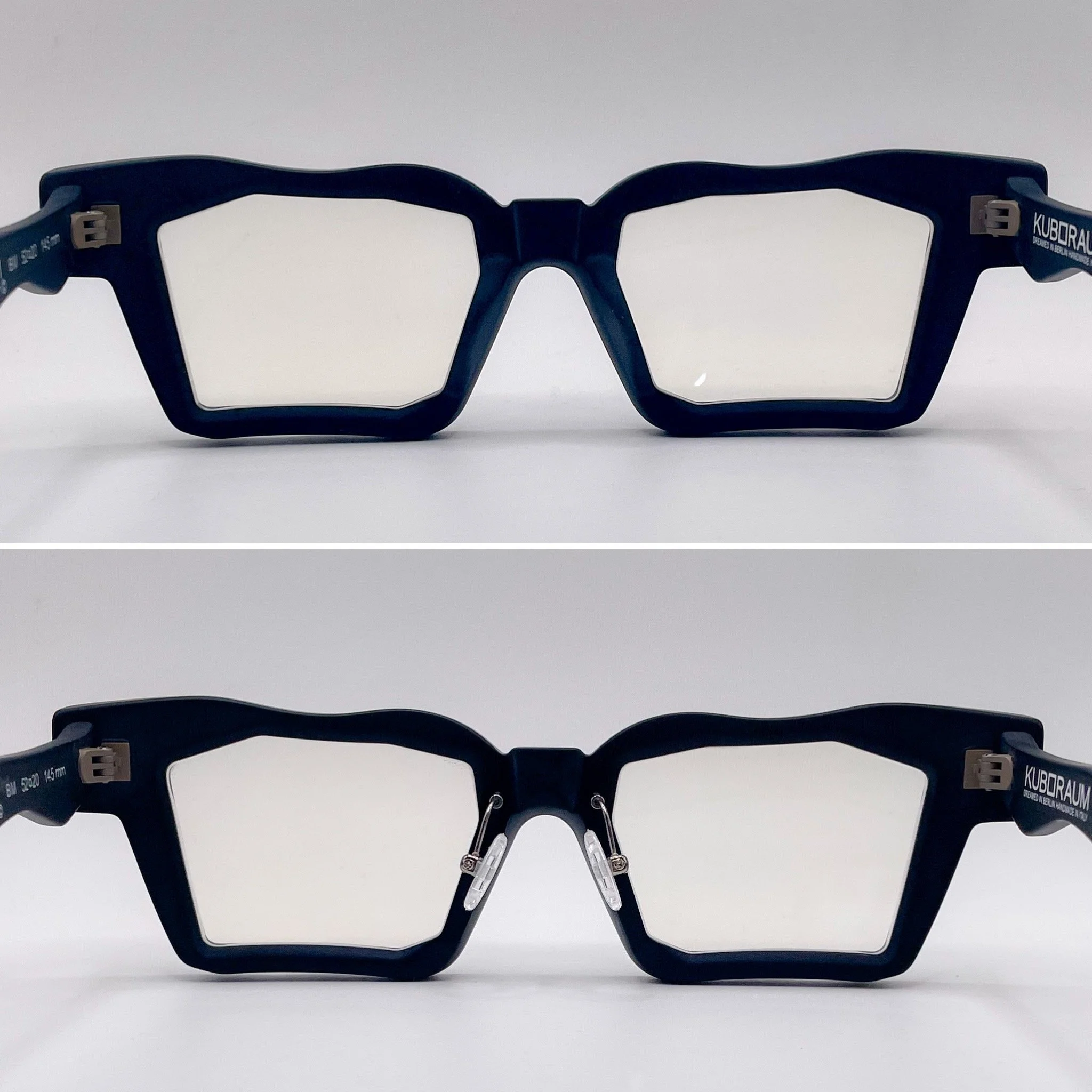 titanium implanted pad arms with titanium nose pads - Kuboraum