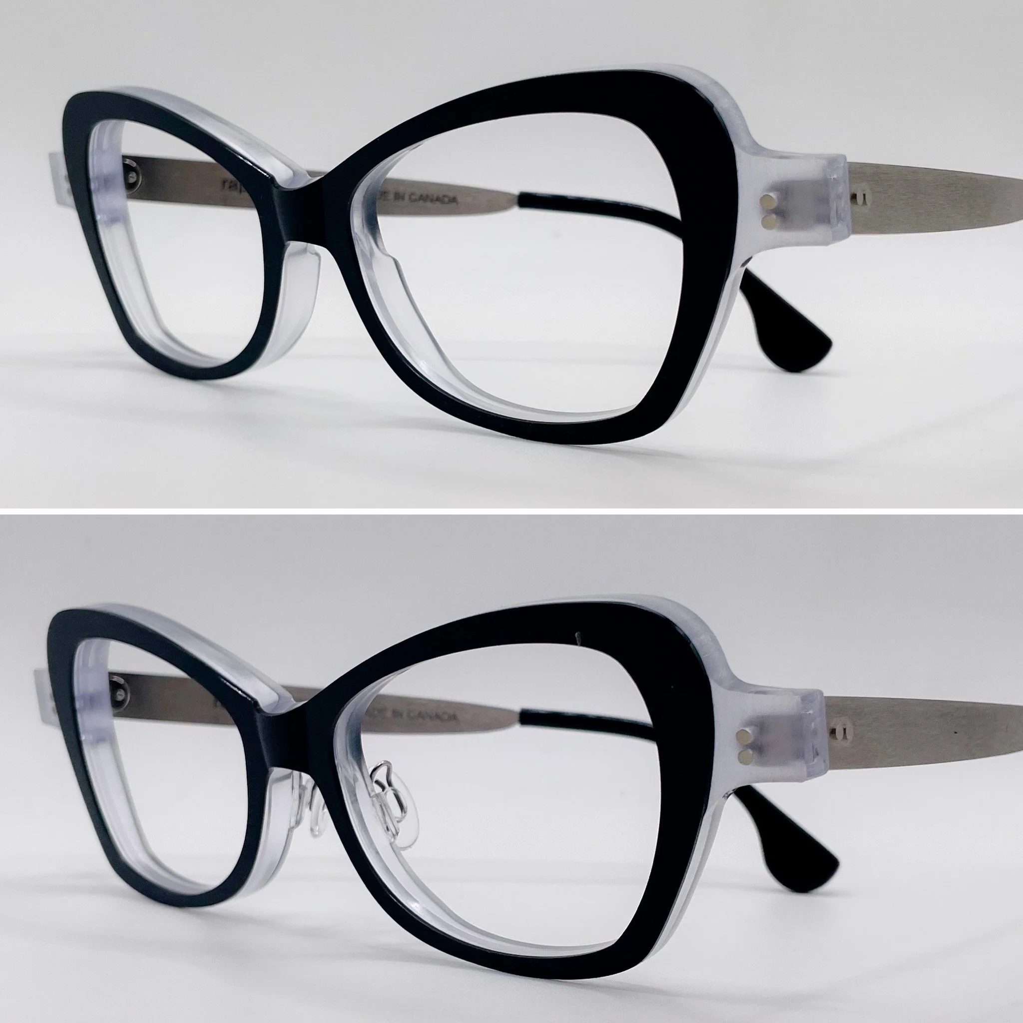 fused titanium pad arms, snap mount - RAPP Eyewear